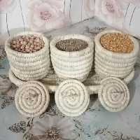 جا ی حبوبات ،دمنوش ،رنگ کرم سایز 10در10 