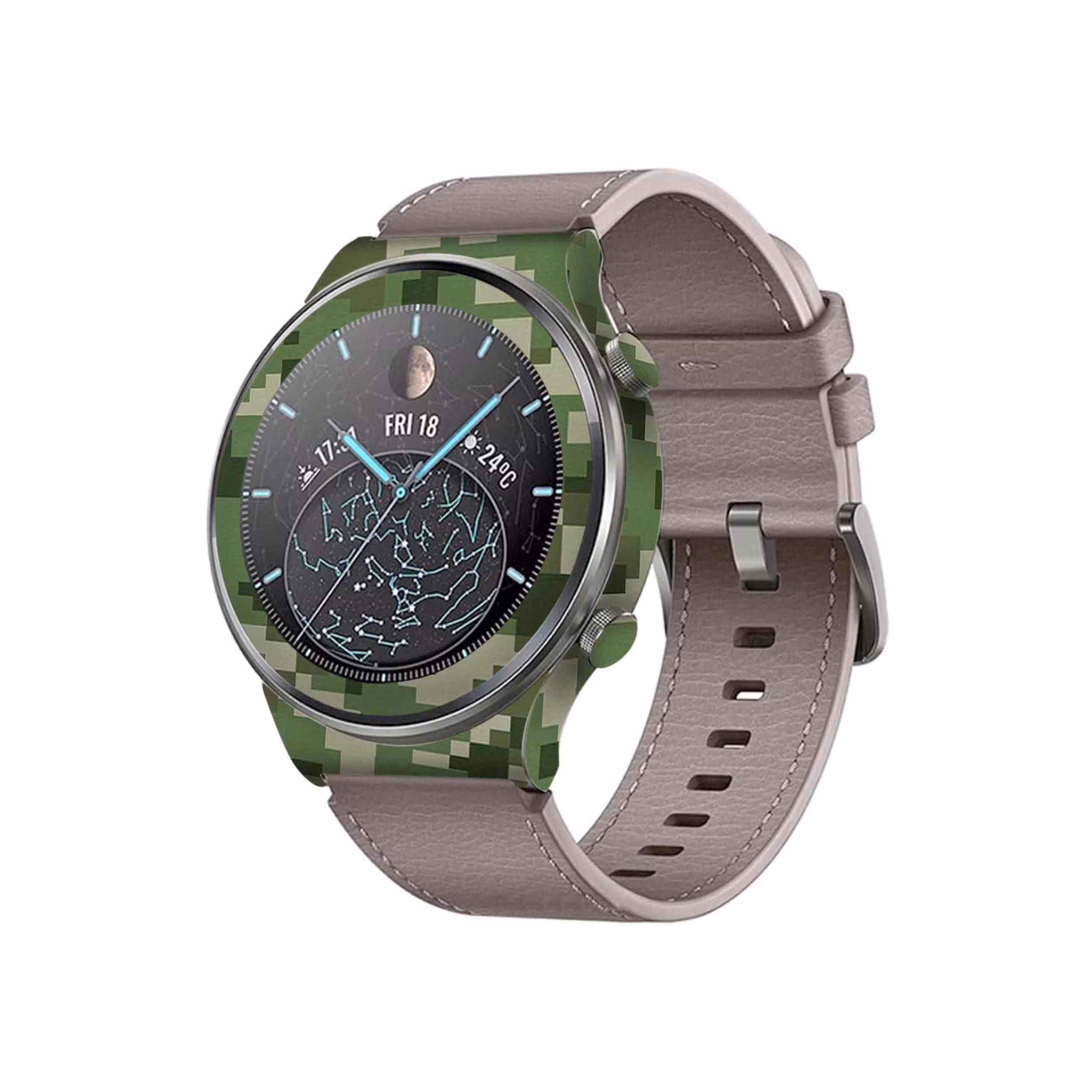 برچسب ماهوت طرح Army Green Pixel مناسب برای ساعت هوشمند هوآوی Watch GT 2 Pro