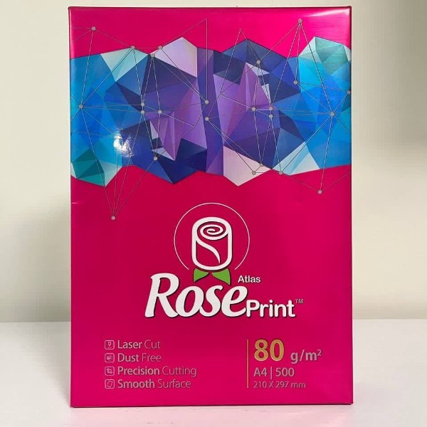 خرید کاغذ A4 رز پرینت بسته 500 عددی صورتی