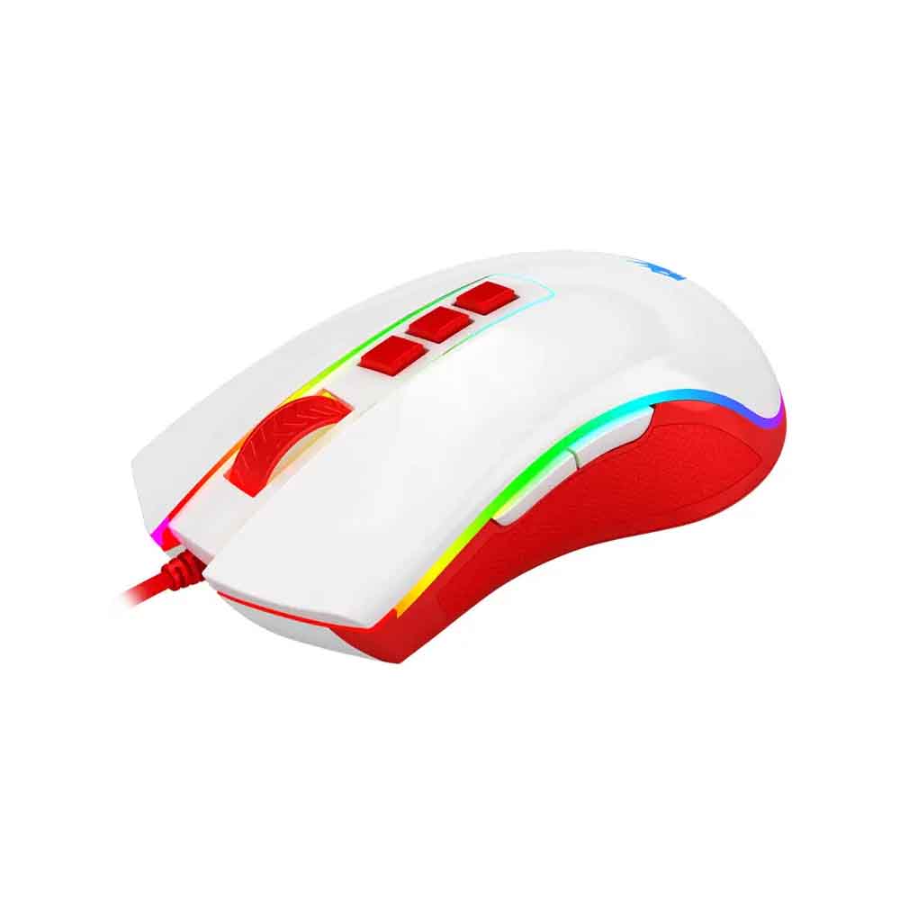 ماوس گیمینگ ردراگون مدل COBRA Red White M711C