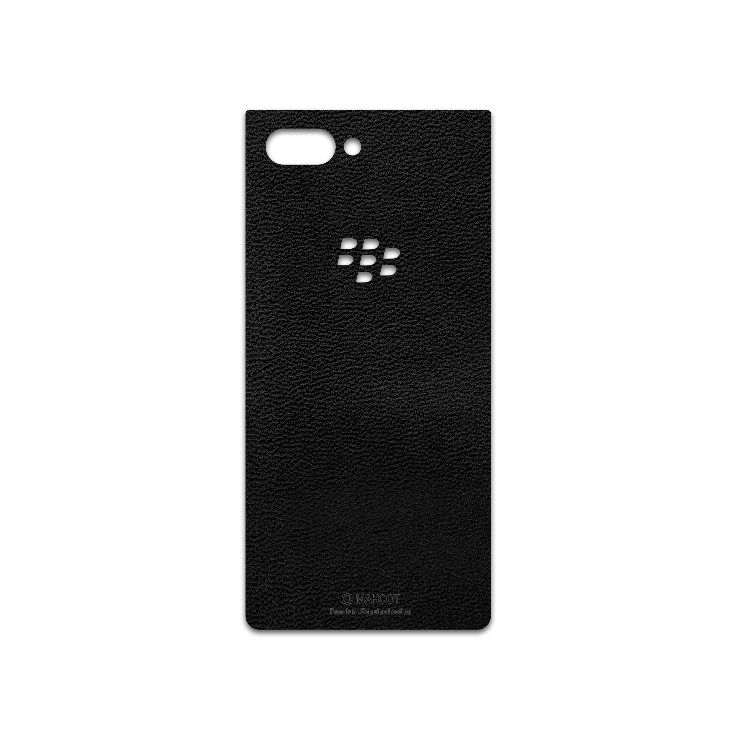 برچسب پوششی ماهوت مدل Black-Leather مناسب برای گوشی موبایل بلک بری Key 2