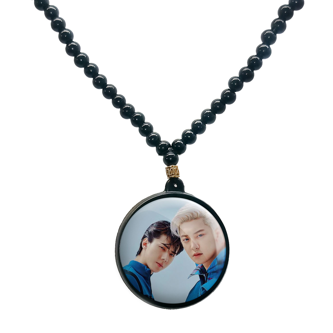 گردنبند پرمانه طرح exo کد pmd.14069 مدل دو طرفه