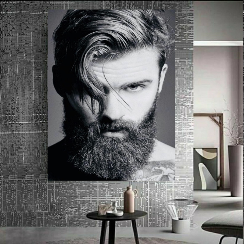 تابلو شاسی طرح آرایشگاه مردانه کد BK1205 | دنیای قاب