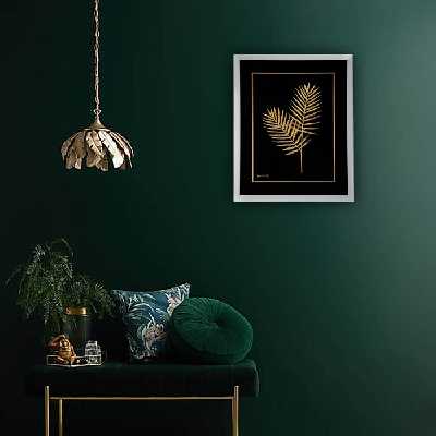 تابلو طلا کوب مارک گلد طرح مینیمال برگ نخل کد TF043