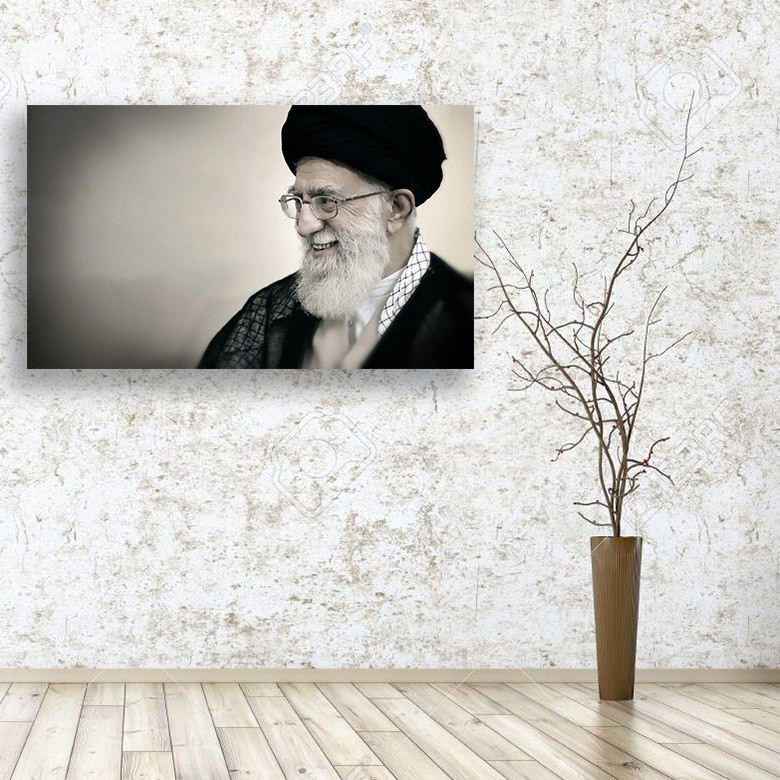تابلوشاسی طرح آیت اله خامنه ای کد 1234 | دنیای قاب