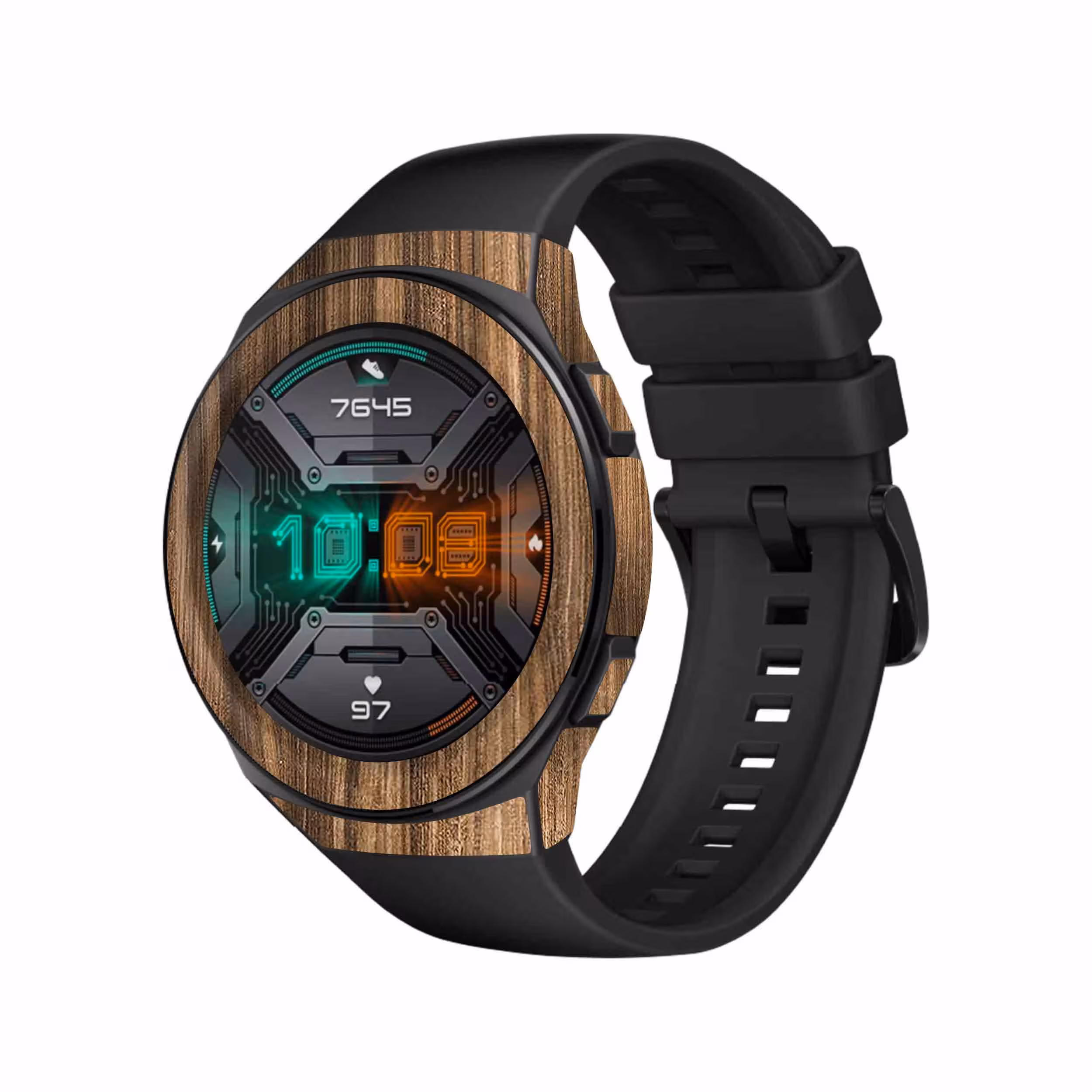 برچسب ماهوت طرح Light Walnut Wood مناسب برای ساعت هوشمند هوآوی Watch GT 2e