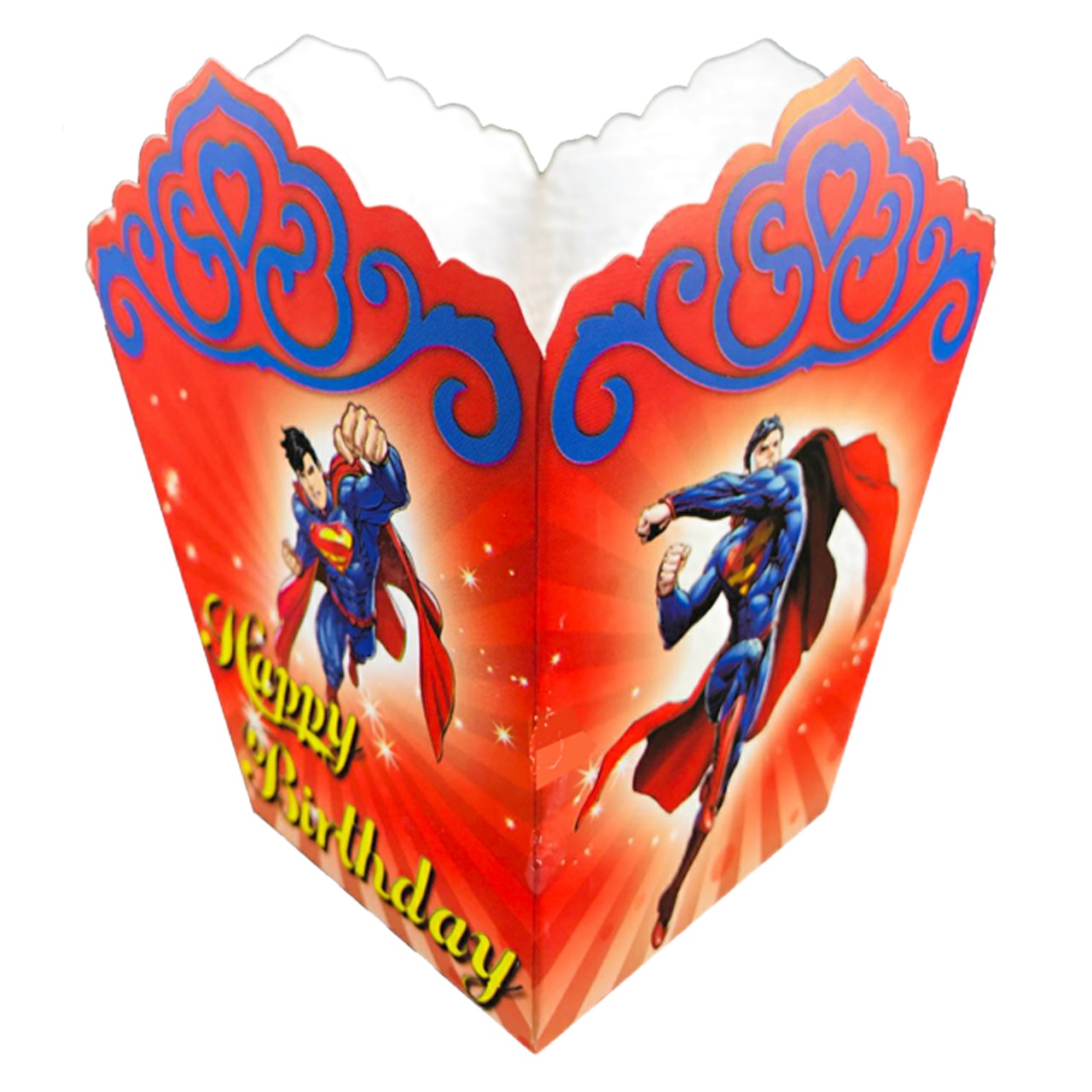 ظرف پاپ کورن مسترتم طرح سوپرمن پلاس بسته 10 عددی