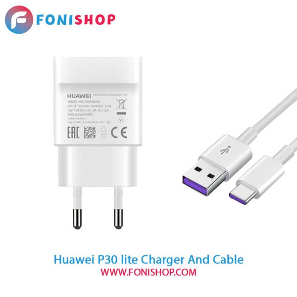 کابل و شارژر فست شارژ اصلی هوآوی Huawei P30 lite