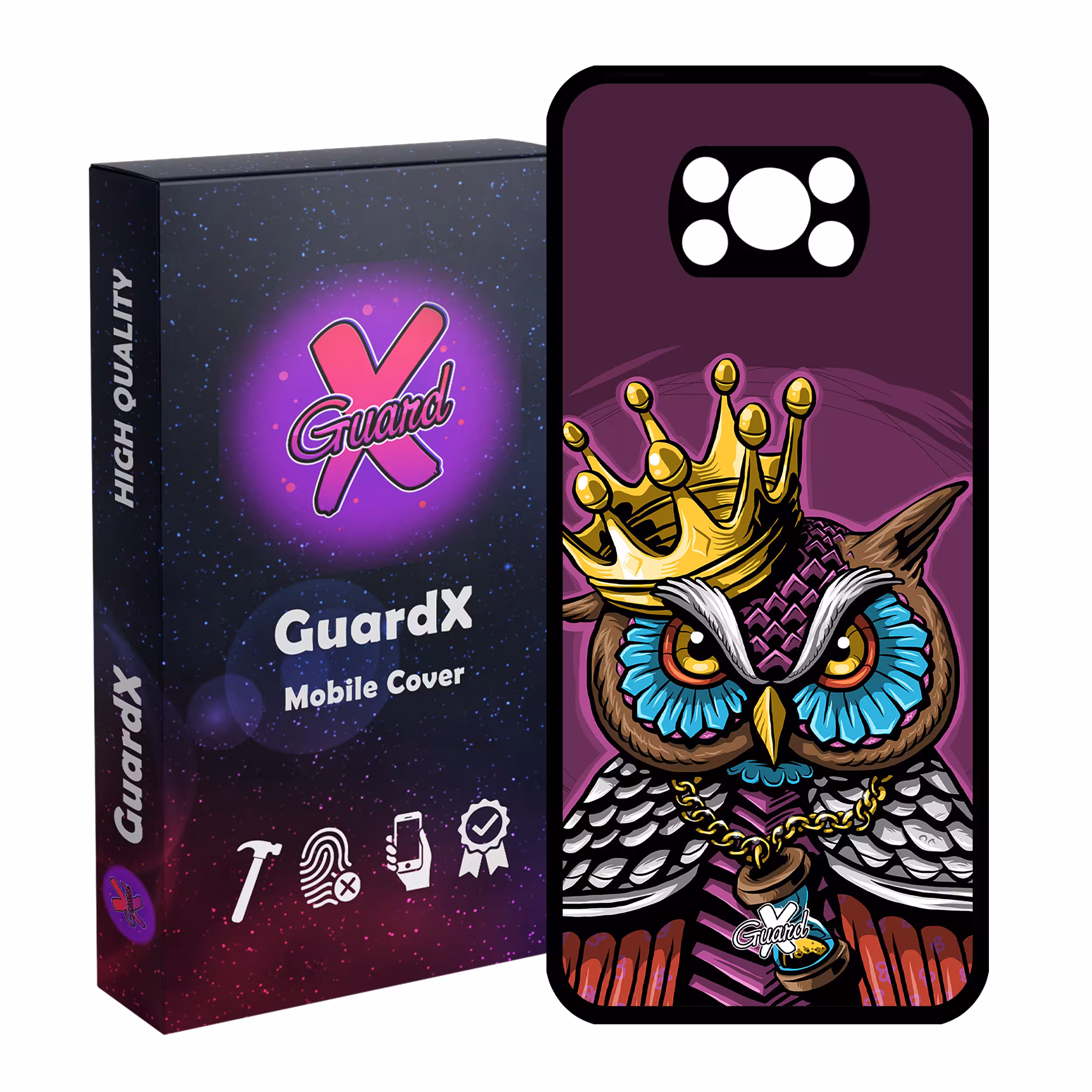 کاور گارد ایکس طرح Owl مدل Glass10081 مناسب برای گوشی موبایل شیائومی Poco X3 Pro