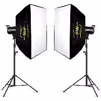کیت دو شاخه ویدئو لایت 400 وات BK-0929 با سافت باکس پرتابل D-kit27