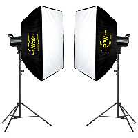 کیت دو شاخه ویدئو لایت 400 وات BK-0929 با سافت باکس پرتابل D-kit27