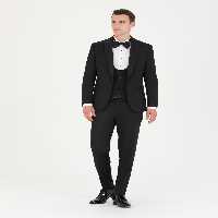 کت و شلوار مردانه مشکی پیرکاردین - فروشگاه لباس شهرمون