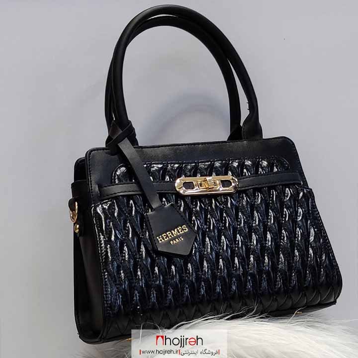 اطلاعات ، قیمت و خرید کیف دستی زنانه مجلسی چرم مشکی کد HK145