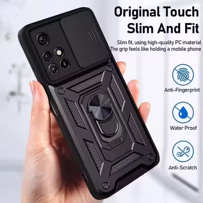 کاور کلاسیک مدل بتمنی کشویی کدKHO.174 مناسب برای گوشی موبایل سامسونگ GALAXY A04S به همراه پایه نگهدارنده