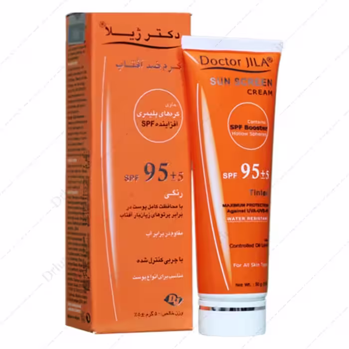 کرم ضد آفتاب SPF95 دکتر ژیلا رنگی با چربی کنترل شده 50 میلی لیتر