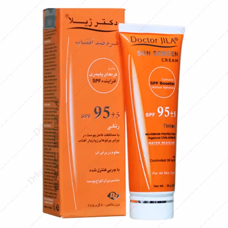 کرم ضد آفتاب SPF95 دکتر ژیلا رنگی با چربی کنترل شده 50 میلی لیتر