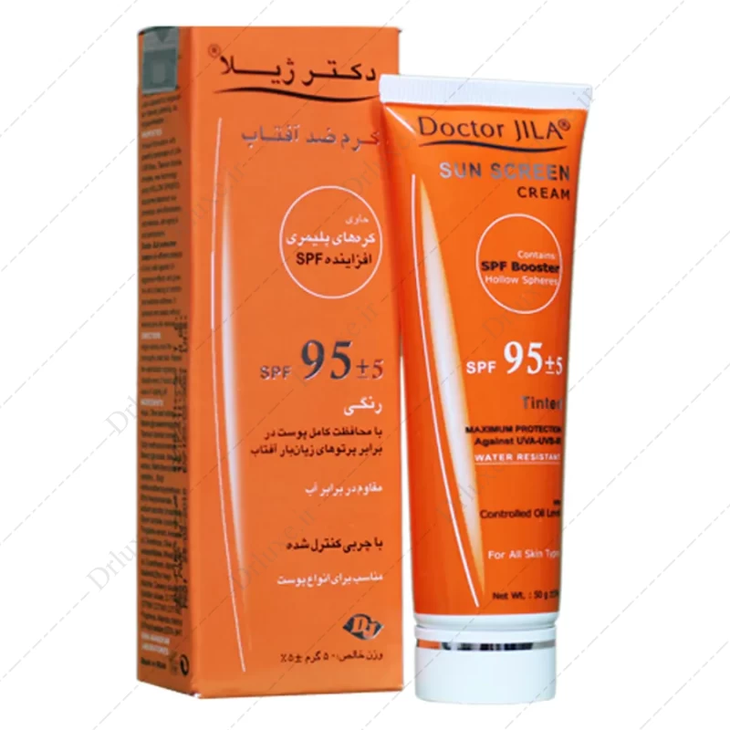 کرم ضد آفتاب SPF95 دکتر ژیلا رنگی با چربی کنترل شده 50 میلی لیتر