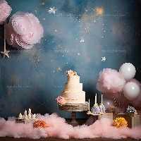 بک دراپ عکاسی تولد صورتی | گرافیک با طعم تربچه
