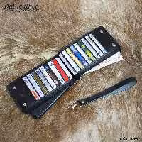 کیف سه کاره مچی چرم طبیعی تولید شده با چرم طبیعی گاوی مناسب برای موبایل کارت بانکی و وجه نقد تمام دست دوز از برند دال