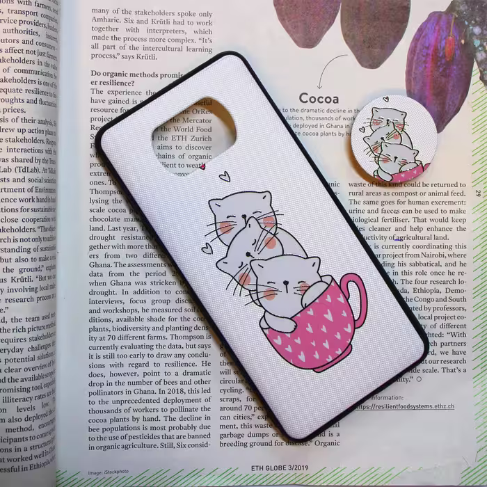کاور لاین کینگ مدل livan cat مناسب برای گوشی موبایل شیایومی REDMI NOTE 9S به همراه پایه نگهدارنده