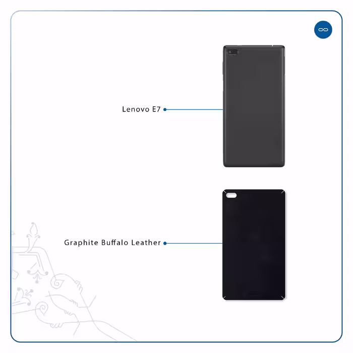 برچسب پوششی ماهوت مدل Graphite Buffalo Leather مناسب برای تبلت لنوو E7