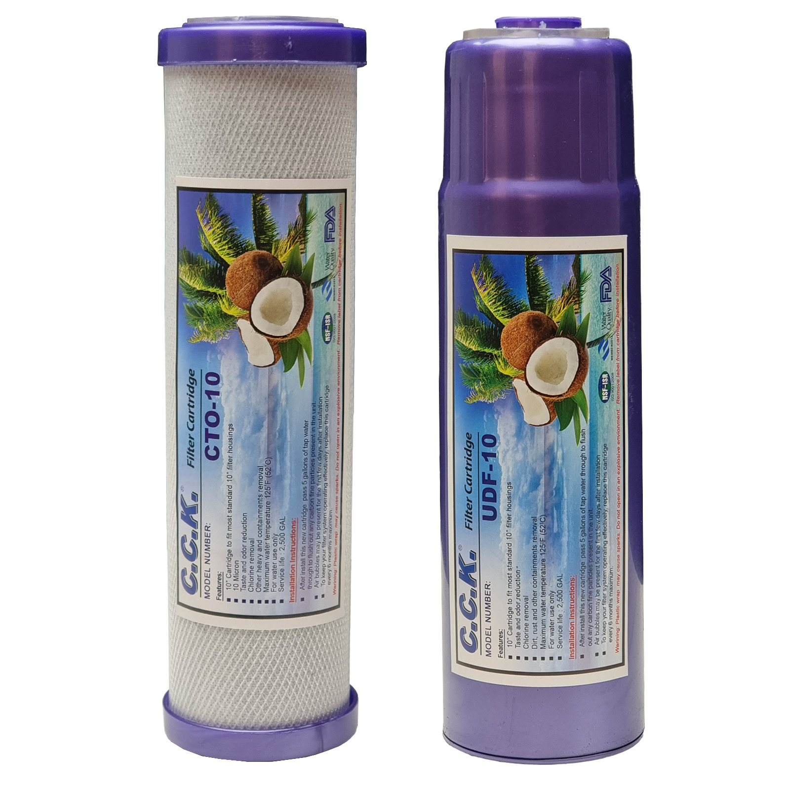 فیلتر دستگاه تصفیه آب سی سی کا مدل CTO.UDF مجموعه 2 عددی