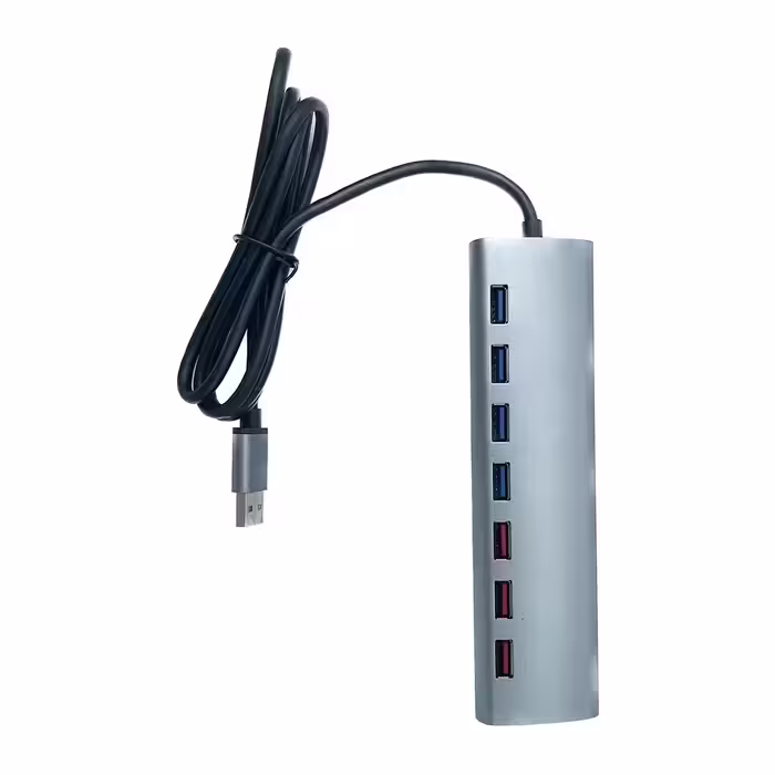 هاب 7 پورت USB 3.0 کی نت مدل K-HUAMH117  همراه با آداپتور