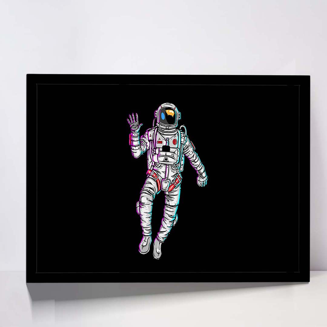 تابلو مدل astronaut waving hand minimal کد F-10047