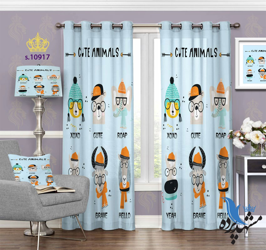 پرده پانچ کودکانه طرح فانتزی S10917