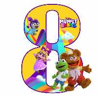 استند رومیزی تولد مدل عدد 8 طرح ماپت ها کد 1271