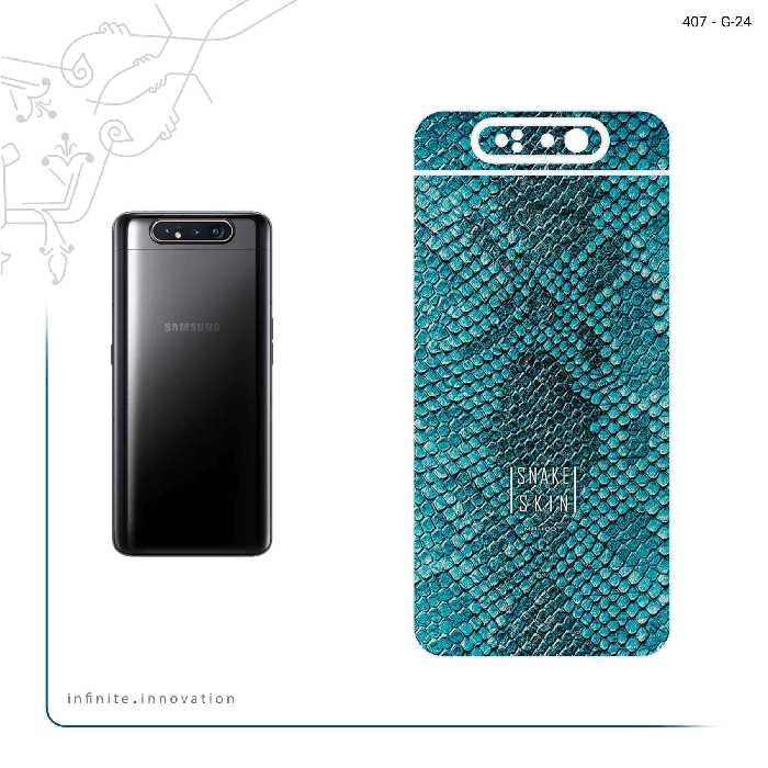 برچسب پوششی ماهوت مدل Blue Snake Skin مناسب برای گوشی موبایل سامسونگ Galaxy A80