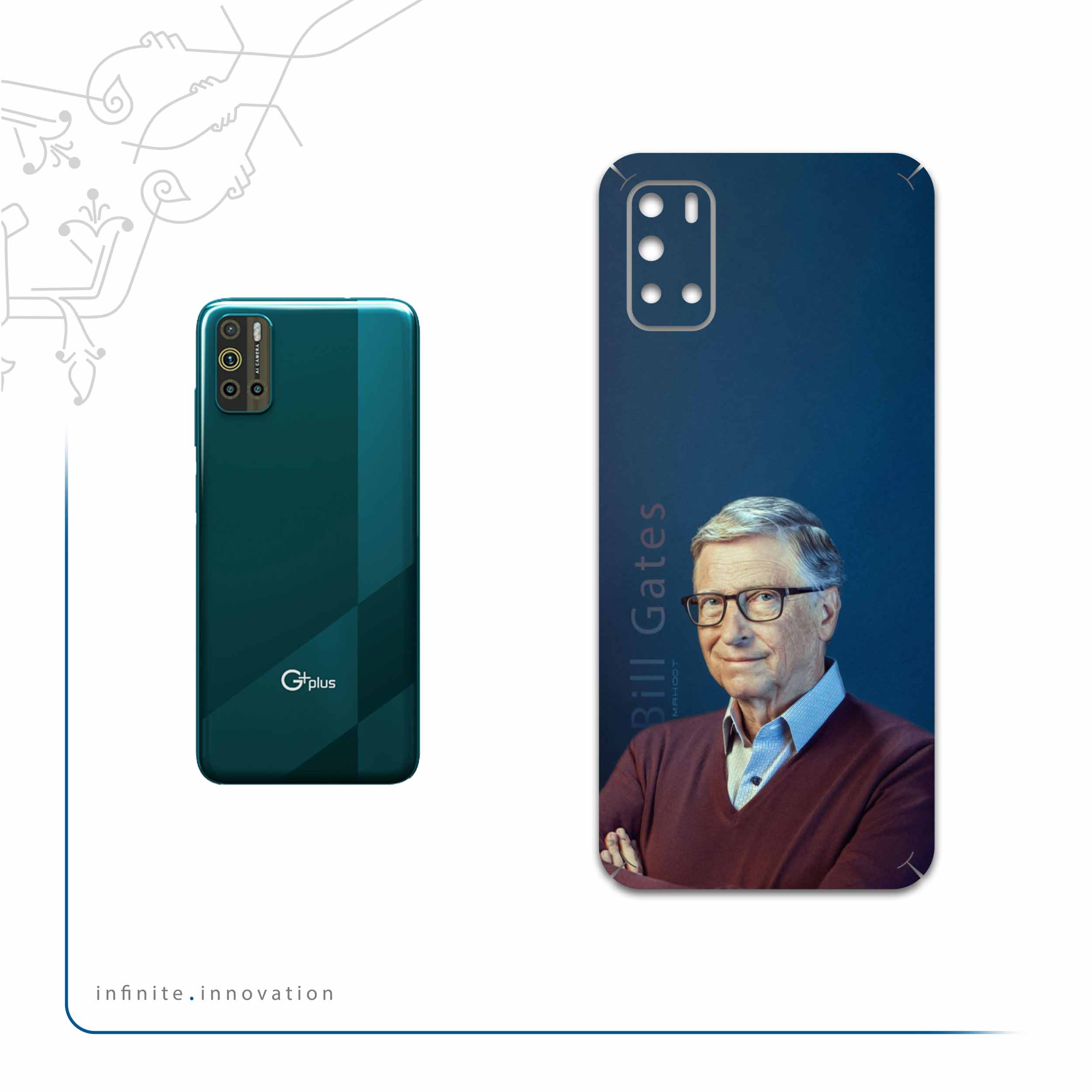برچسب پوششی ماهوت مدل Bill-Gates مناسب برای گوشی موبایل جی پلاس Z10