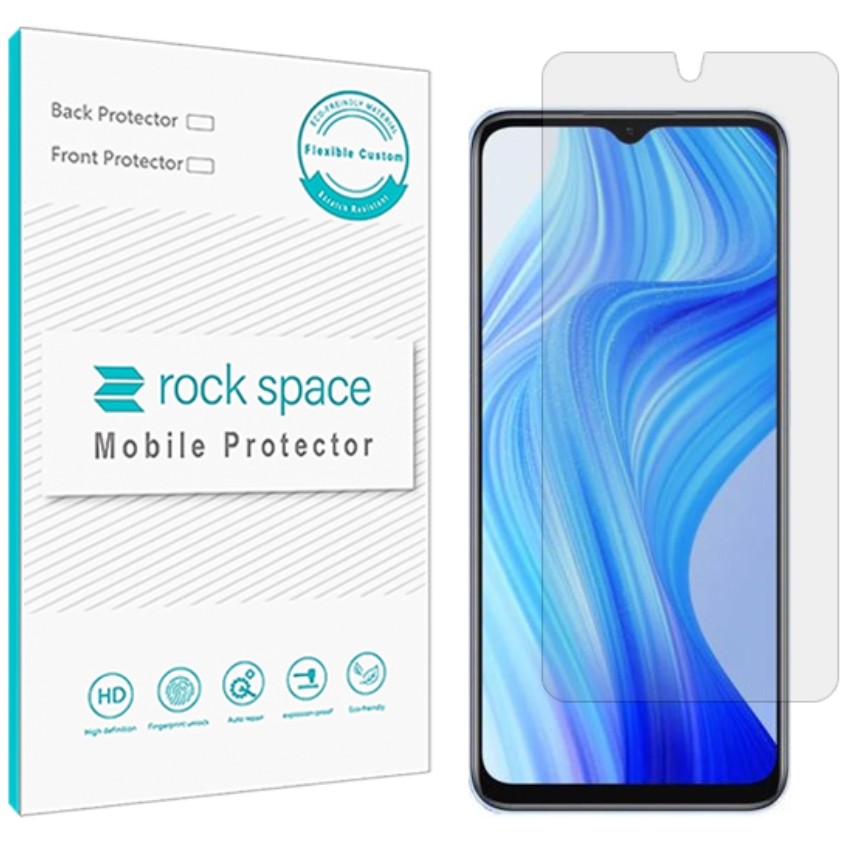 گلس نانو هیدروژل شفاف و ضد ضربه گوشی ریلمی 10T برند راک اسپیس     