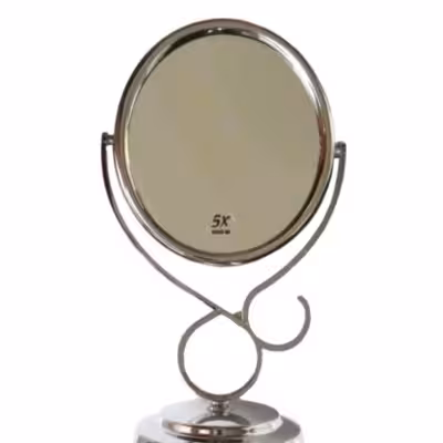 آینه رومیزی پایه S قطر آینه 18 کد 440