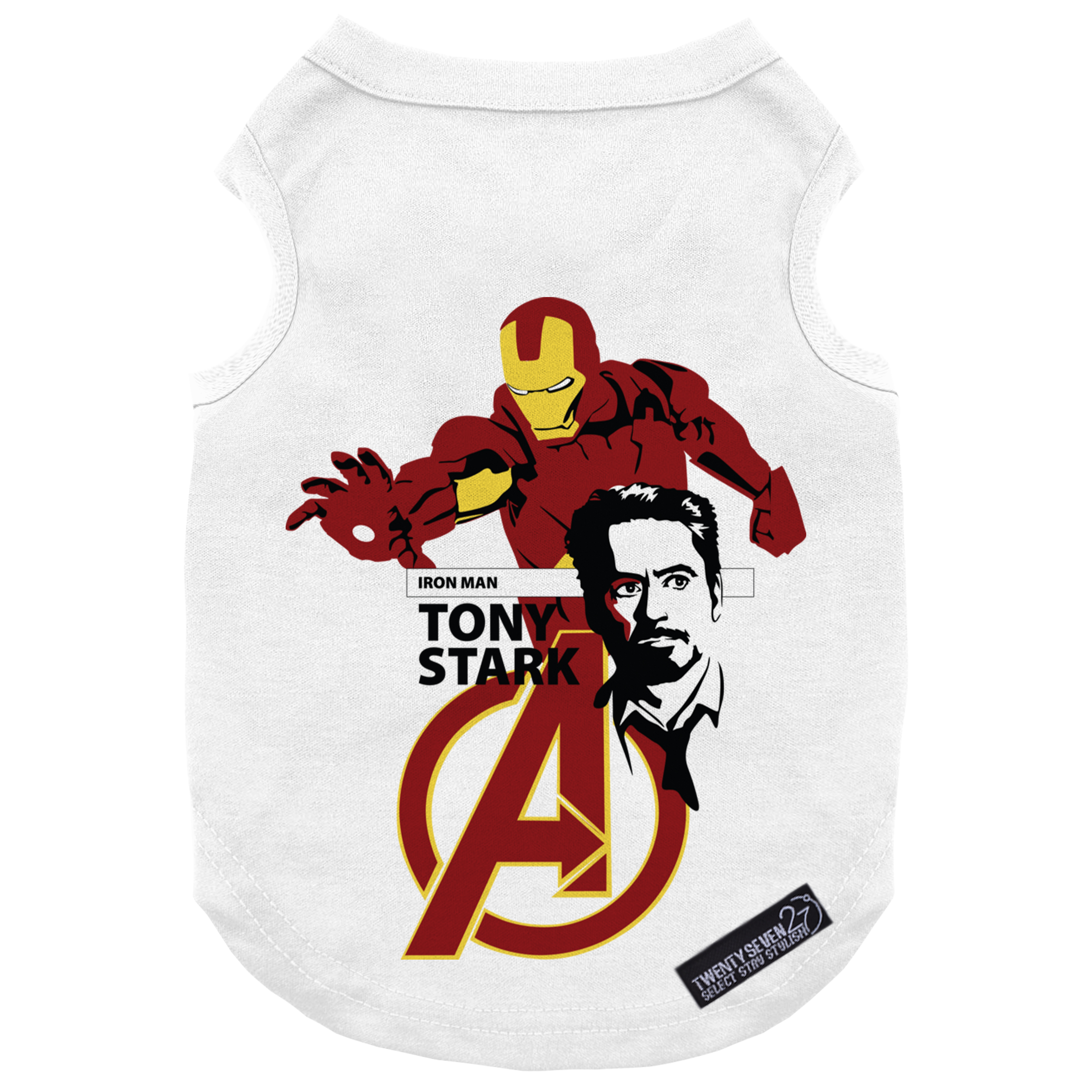 لباس سگ و گربه 27 طرح Assemble Iron Man کد MH908 سایز L