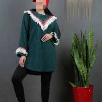 تونیک مانتویی آروین مخمل کبریتی
