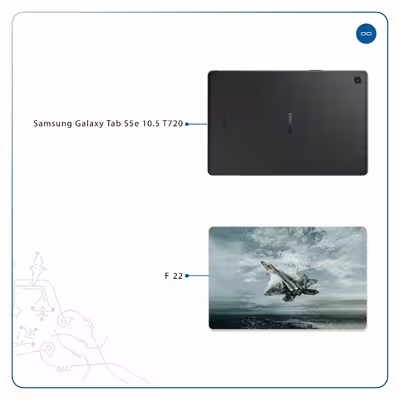 برچسب پوششی ماهوت مدل F-22 Raptor مناسب برای تبلت سامسونگ Galaxy Tab S5e 10.5 2019 T720
