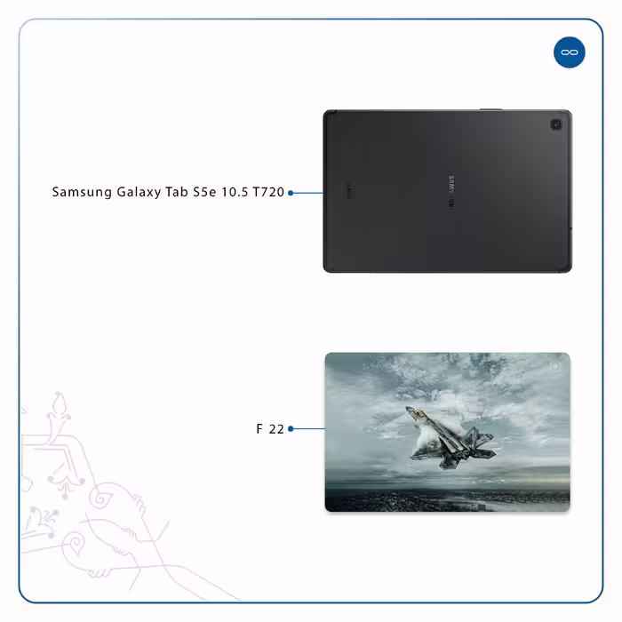 برچسب پوششی ماهوت مدل F-22 Raptor مناسب برای تبلت سامسونگ Galaxy Tab S5e 10.5 2019 T720