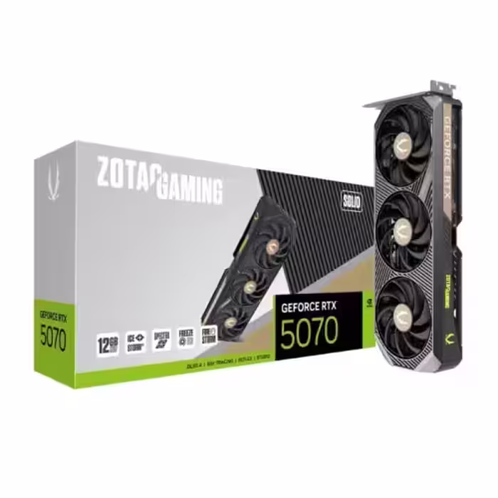 کارت گرافیک زوتک مدل GeForce RTX 5070 SOLID 12GB (آکبند-گارانتی اصلی)
