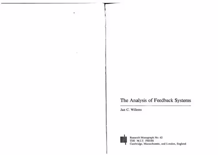 خرید و دانلود نسخه کامل کتاب The Analysis of Feedback Systems (1971)