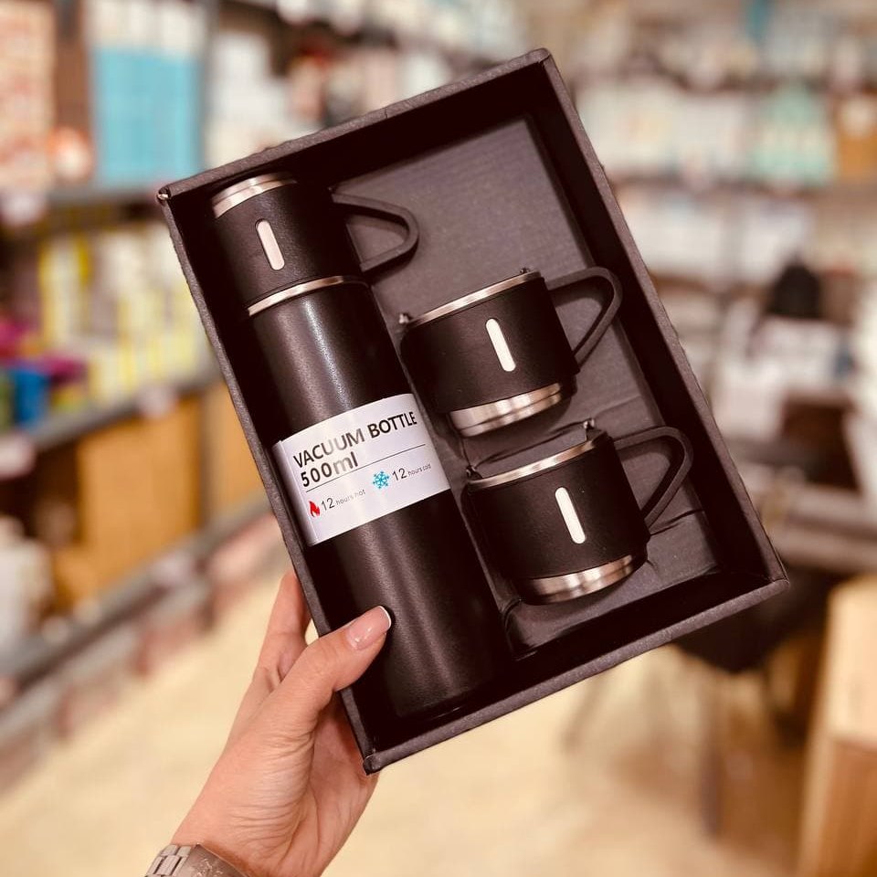 فلاسک نیم لیتری 3 لیوان (فلاسک 500ml سه فنجان)