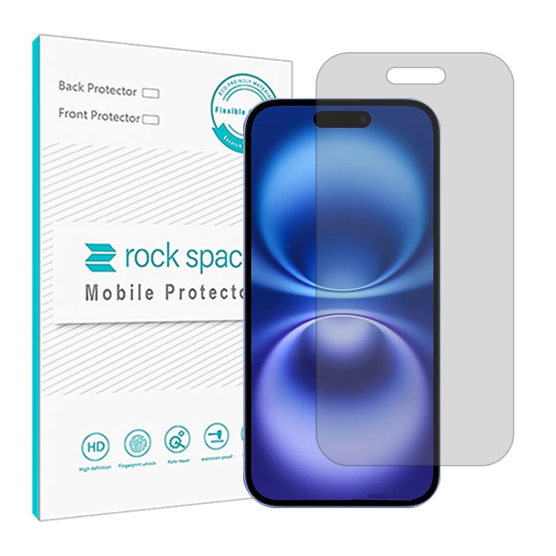 گلس اپل iPhone 16 Plus مدل نانو هیدروژل شفاف برند راک اسپیس کد S