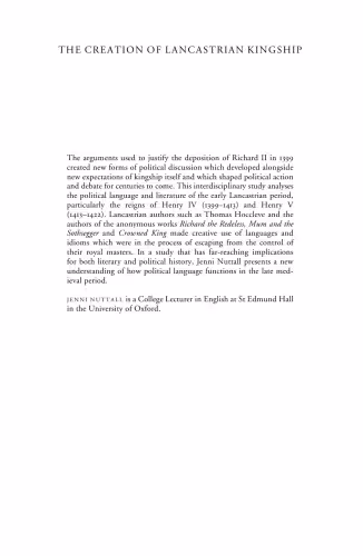 خرید و دانلود نسخه کامل کتاب The Creation of Lancastrian Kingship: Literature, Language and Politics in Late Medieval England
