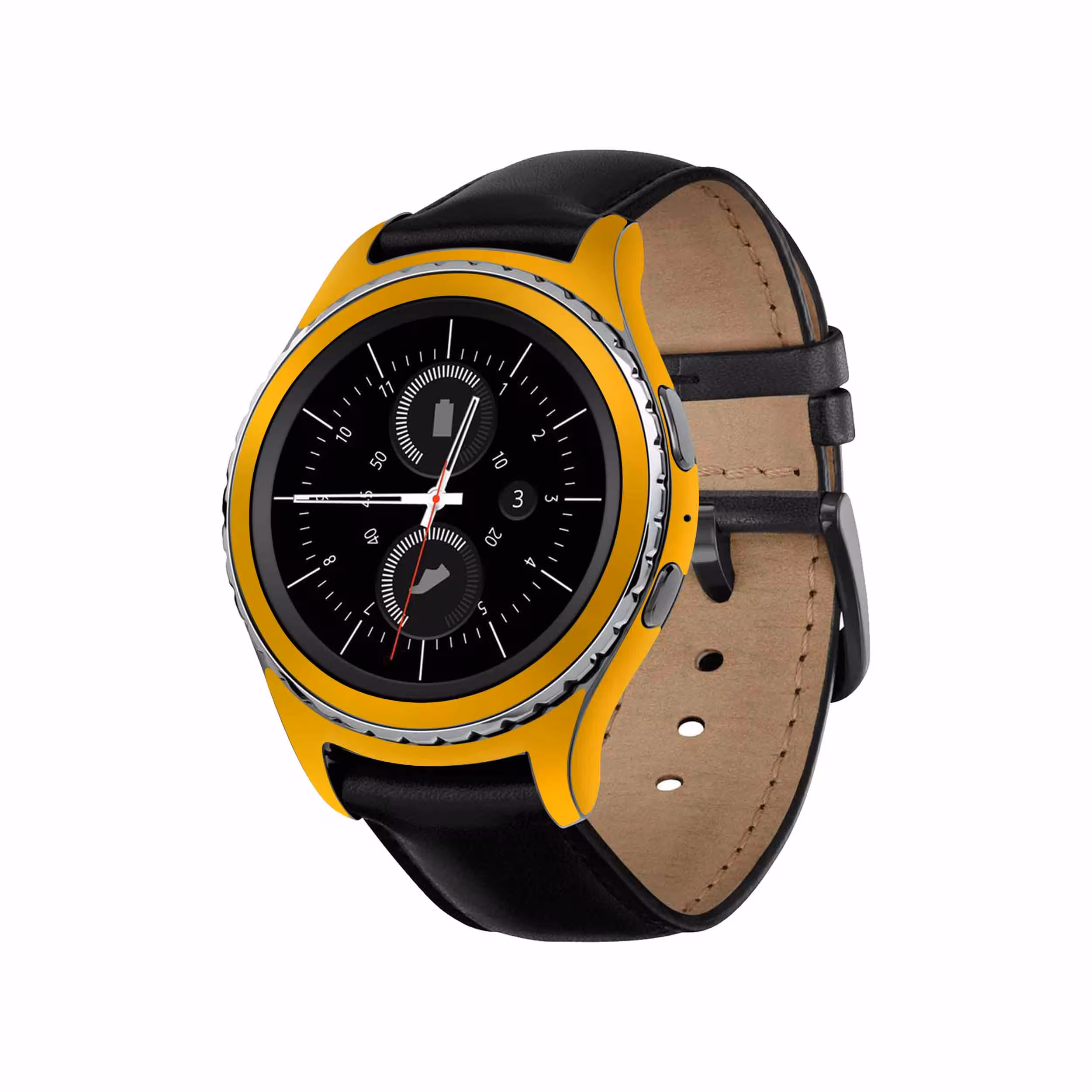 برچسب ماهوت طرح Matte-Deep-Mustard مناسب برای ساعت هوشمند سامسونگ Galaxy Gear S2 Classic