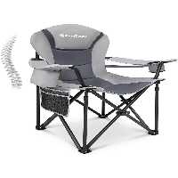 صندلی کمپ خاکستری کمپینگ اردوگاه پس زمینه قابل تنظیم و کیسه کولر KINGCAMP