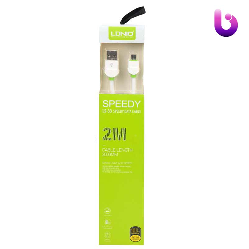 کابل میکرو یو اس بی LDNIO LS-33 2m