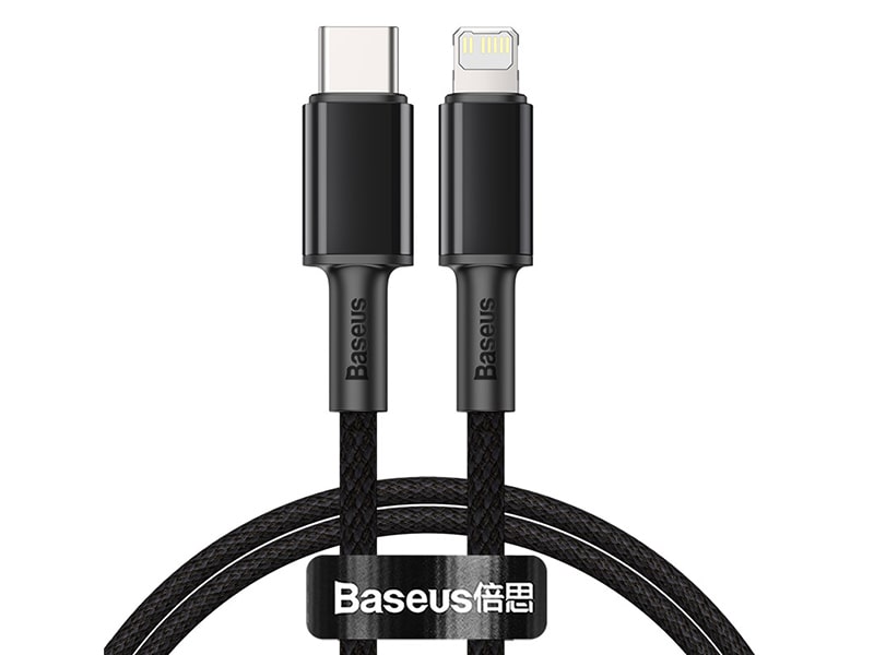 کابل شارژ و انتقال داده سریع تایپ سی به لایتنینگ بیسوس Baseus High Density Braided Type-C to iP PD 20W Cable 1m