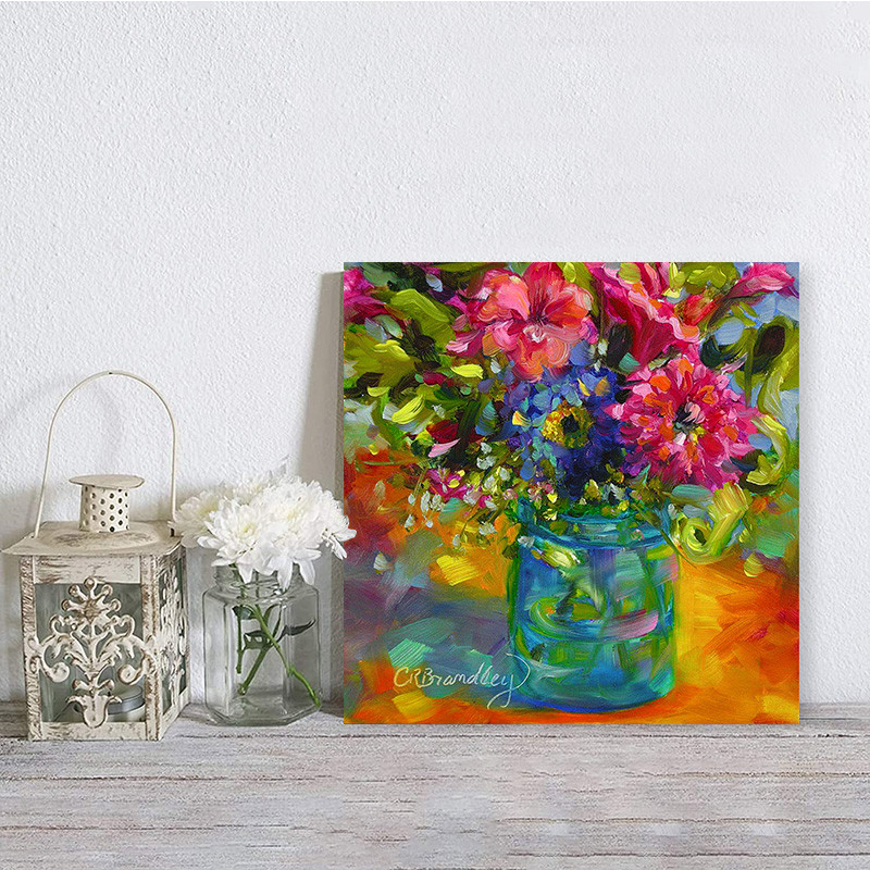 تابلو شاسی صباطرح مدل گلدان گل کد 06 | دنیای قاب