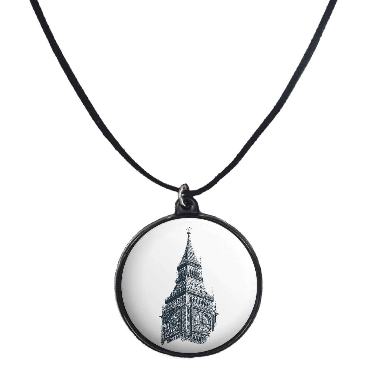 گردنبند پرمانه طرح سفر و مکان های تاریخی کد pmb.32427مدل دو طرفه