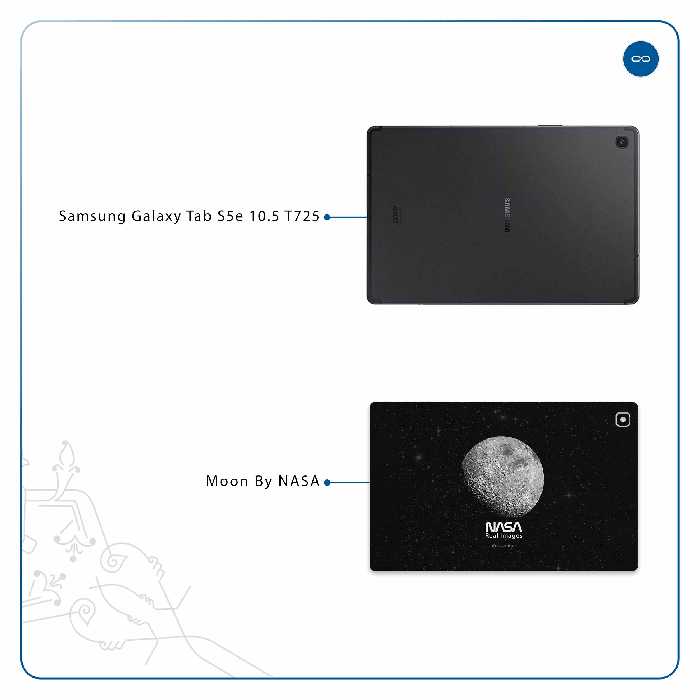 برچسب پوششی ماهوت مدل Moon-By-NASA مناسب برای تبلت سامسونگ Galaxy Tab S5e 10.5 2019 T725